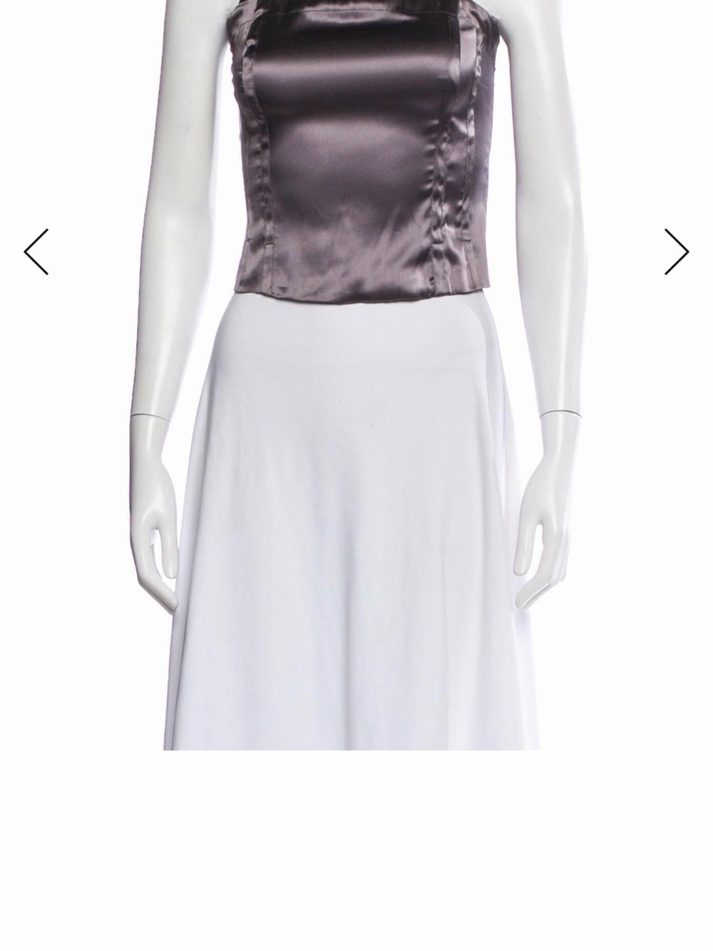 Richmond Silk Tank Top in Pewter Grayson purple